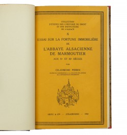 Essai sur la fortune immobilière de l'abbaye alsacienne de Marmoutier aux Xe et XIe siècle.