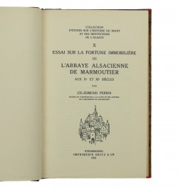 Essai sur la fortune immobilière de l'abbaye alsacienne de Marmoutier aux Xe et XIe siècle.