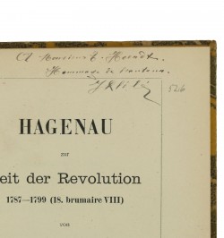 Hagenau zur Zeit der Revolution 1787-1799 (18 brumaire VIII).