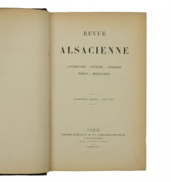 Revue alsacienne : littérature, histoire, sciences, poésie, beaux-arts.