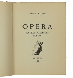 Opéra - Œuvres poétiques 1925-1927.