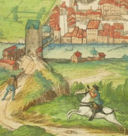 Vues des villes de Wissembourg, Rouffach, Colmar, Baden en 1572.
