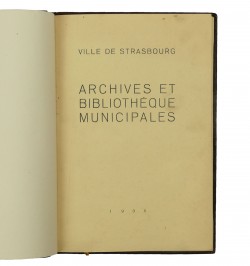 Archives et bibliothèque municipales. Bulletin n°1.