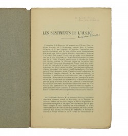 Les sentiments de l'Alsace.