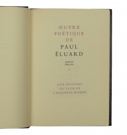 Oeuvre poétique de Paul Eluard.