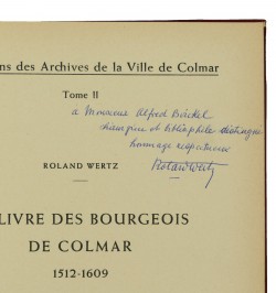 Les listes d'admission à la bourgeoisie de Colmar 1361-1494.