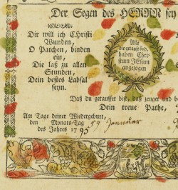 Souhait de baptême. 1795.
