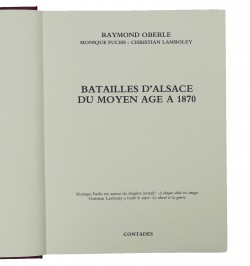 Batailles d'Alsace, du Moyen-Âge à 1870.
