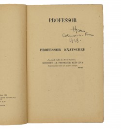 Professor Knatschké. Oeuvres complètes du grand Savant allemand et de sa fille Elsa.