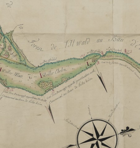 Abbaye d'Ebersmünster - Plan d'arpentage.