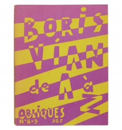 [Revue] Obliques n°8-9. Boris Vian de A à Z.
