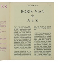 [Revue] Obliques n°8-9. Boris Vian de A à Z.