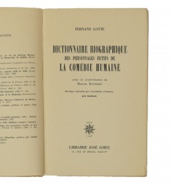 Dictionnaire biographique des personnages fictifs de La Comédie humaine.