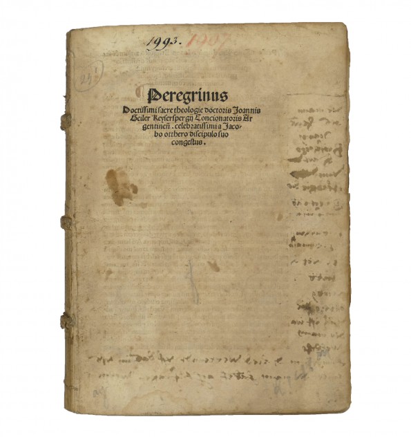 Peregrinus... Joannis Geiler Keyserspergii. Peregrinus... Joannis Geiler Keyserspergii.