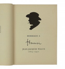 Saisons d'Alsace n°1 1952. Hansi 1873-1951.