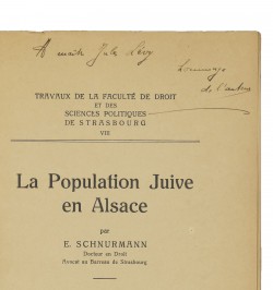La population juive en Alsace.