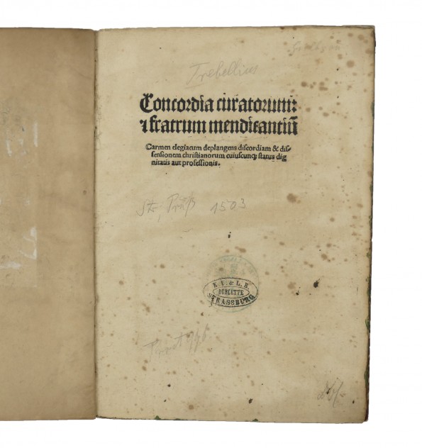 Concordia curatorum et Fratrum mendicantium. Concordia curatorum et Fratrum mendicantium.