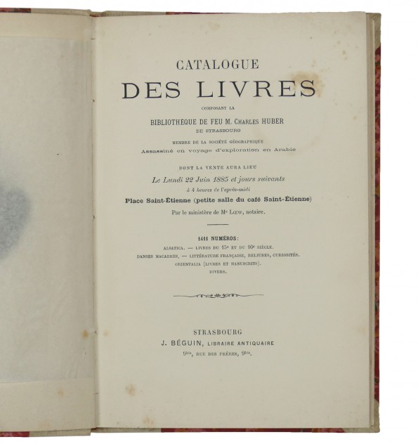Catalogue des livres Catalogue des livres