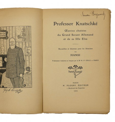 Professeur Knatschké. Oeuvres choisies du grand savant allemand et de sa fille Elsa.