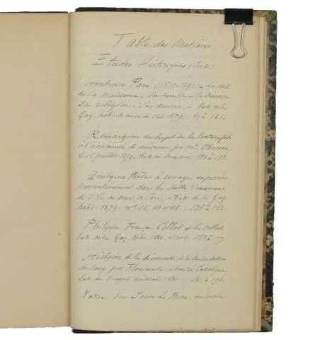 Études historiques.