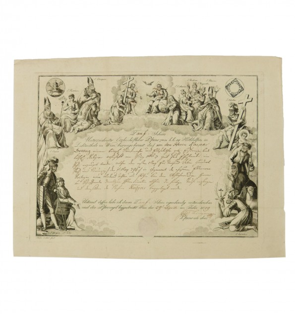 Souhait de baptême. Vienne 1809. Souhait de baptême. Vienne 1809.