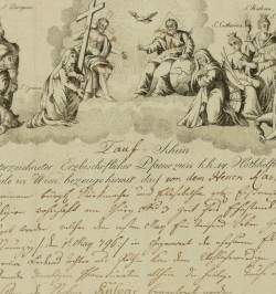 Souhait de baptême. Vienne 1809.