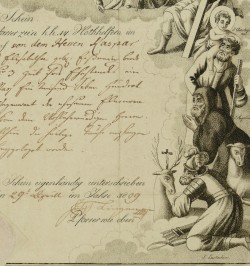 Souhait de baptême. Vienne 1809.