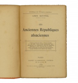 Les anciennes Républiques alsaciennes.