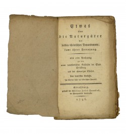 Etwas über die Naturgüter der beiden rheinischen Departemente, samt ihrer Benutzung.