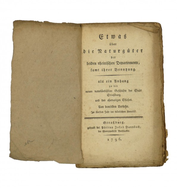 Etwas über die Naturgüter der beiden rheinischen Departemente, samt ihrer Benutzung.