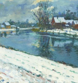 Les environs de la Robertsau sous la neige. 1923.