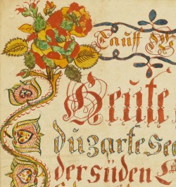 Souhait de baptême. Mittelbergheim 1820.