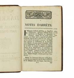 Notes d'arrêts du Conseil souverain d'Alsace.