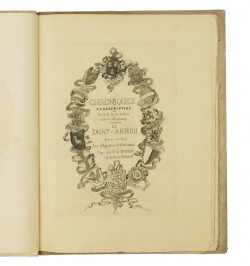 Chroniques et description du lieu de la naissance à Lay-Saint-Christophe de Saint Arnou évêque de Metz,