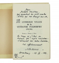 Une anthologie vivante de la littérature d’aujourd’hui (1945-1965).