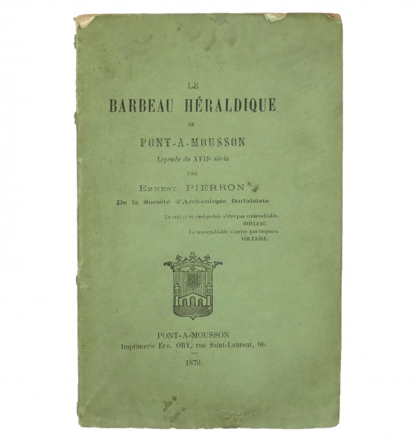 Le Barbeau héraldique de Pont-à-Mousson, légende du XVIIe siècle. Le Barbeau héraldique de Pont-à-Mousson, légende du XVIIe siècle.