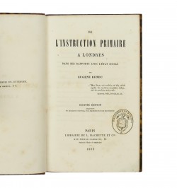 De l’instruction primaire à Londres dans ses rapports avec l’état social.