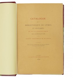 Catalogue de la bibliothèque de livres et d'estampes de feu M. Armand Weiss,