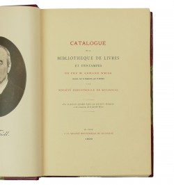 Catalogue de la bibliothèque de livres et d'estampes de feu M. Armand Weiss,