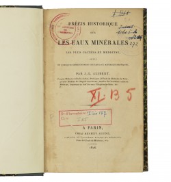 Précis historique sur les eaux minérales les plus usitées en médecine,