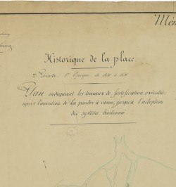 [Plan manuscrit] Mémoire militaire sur la place de Strasbourg.