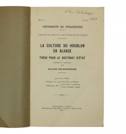 La culture du houblon en Alsace.
