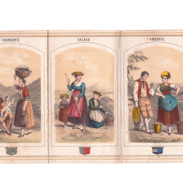 Costumes suisses des 22 cantons.
