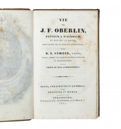 Vie de J.F. Oberlin, pasteur à Waldbach,