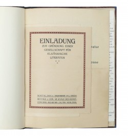 [Ensemble] Société de littérature alsacienne. Gesellschaft für elsässische Literatur.