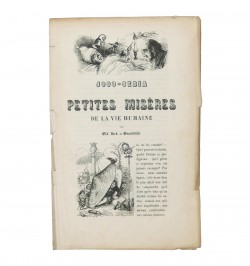 Formulaire de souscription. Petites misères de la vie humaine par Old Nick et Grandville.