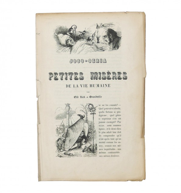 Formulaire de souscription. Petites misères de la vie humaine par Old Nick et Grandville. Formulaire de souscription. Petites misères de la vie humaine par Old Nick et Grandville.