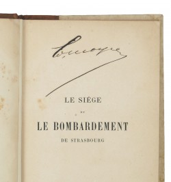 Guerre de 1870. Le siège et le bombardement de Strasbourg.