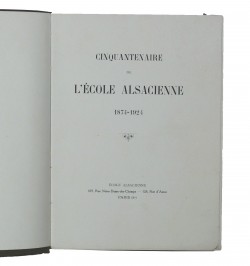 Cinquantenaire de l'École alsacienne 1874-1924.