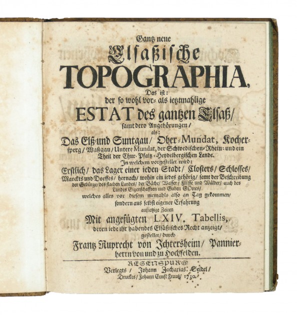 Gantz neue Elsassische Topographia. Gantz neue Elsassische Topographia.
